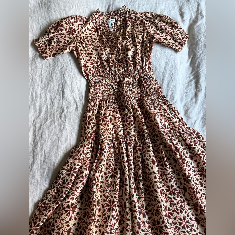 APIECE APART 100% silk Maxi Dress Sz S/M - Picture 10 of 13